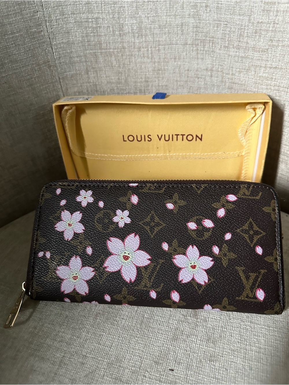 Pink Cherry Accordion Zip Blossom Wallet